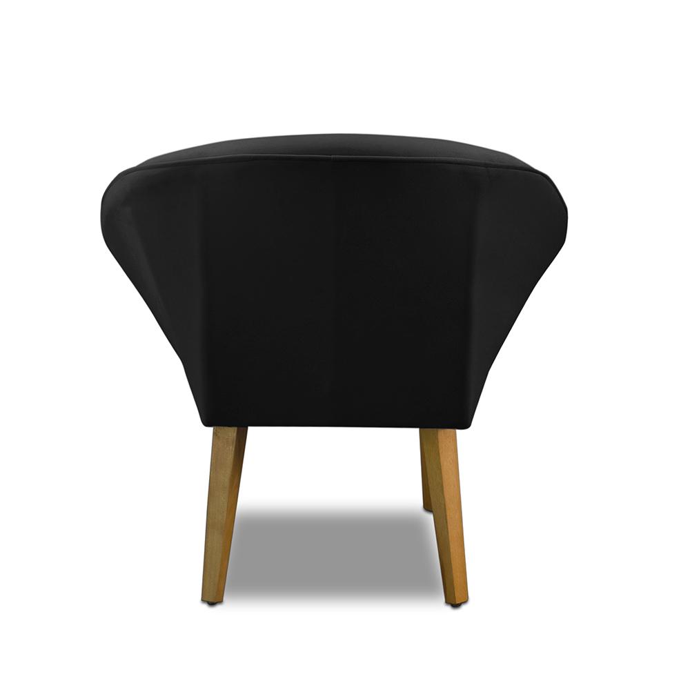 Poltrona Para Sala Decorativa Milena Veludo Preto Adonai Estofados