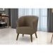 Poltrona Para Sala Decorativa Thais Suede Cappuccino Adonai Estofados