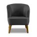 Poltrona Para Sala Decorativa Thais Suede Cinza Adonai Estofados