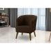 Poltrona Para Sala Decorativa Thais Suede Marrom Adonai Estofados