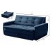 Sofá Cama Jade 1,36m Suede Azul Adonai Estofados