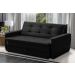 Sofá Cama Jade 1,36m Suede Preto Adonai Estofados