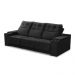 Sofá Retrátil Reclinável 3 lugares 2,10m com Porta Copos e USB Hannah Suede Preto Adonai Estofados