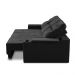 Sofá Retrátil Reclinável 3 lugares 2,10m com Porta Copos e USB Hannah Suede Preto Adonai Estofados