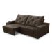 Sofá Retrátil Reclinável 3 lugares 2,30m com Porta Copos e USB Helena Suede Marrom Adonai Estofados