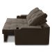 Sofá Retrátil Reclinável 3 lugares 2,30m com Porta Copos e USB Helena Suede Marrom Adonai Estofados