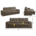 Sofá Retrátil e Reclinável 2 lugares 1,90m com Molas Mirela Suede Cappuccino Adonai Estofados
