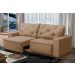 Sofá Retrátil e Reclinável 2 lugares com Molas 1,50m Ana Suede Cappuccino Adonai Estofados