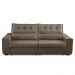 Sofá Retrátil e Reclinável 3 Lugares com Molas 2,10m Camila Suede Cappuccino Adonai Estofados