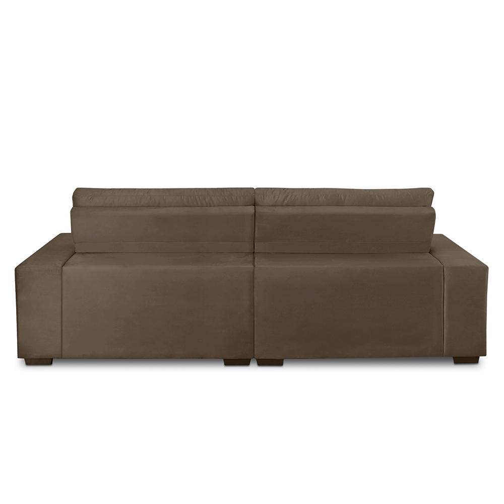 Sofá Retrátil e Reclinável 3 Lugares com Molas 2,30m Dani Suede Cappuccino Adonai Estofados