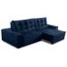 Sofá Retrátil e Reclinável 3 Lugares com Molas 2,30m Duda Suede Azul Adonai Estofados