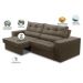 Sofá Retrátil e Reclinável 3 lugares 2,10m com Molas Mirela Suede Cappuccino Adonai Estofados