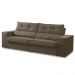 Sofá Retrátil e Reclinável 3 lugares 2,10m com Molas Mirela Suede Cappuccino Adonai Estofados