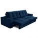 Sofá Retrátil e Reclinável 3 lugares 2,50m com Molas Marcela Suede Azul Adonai Estofados