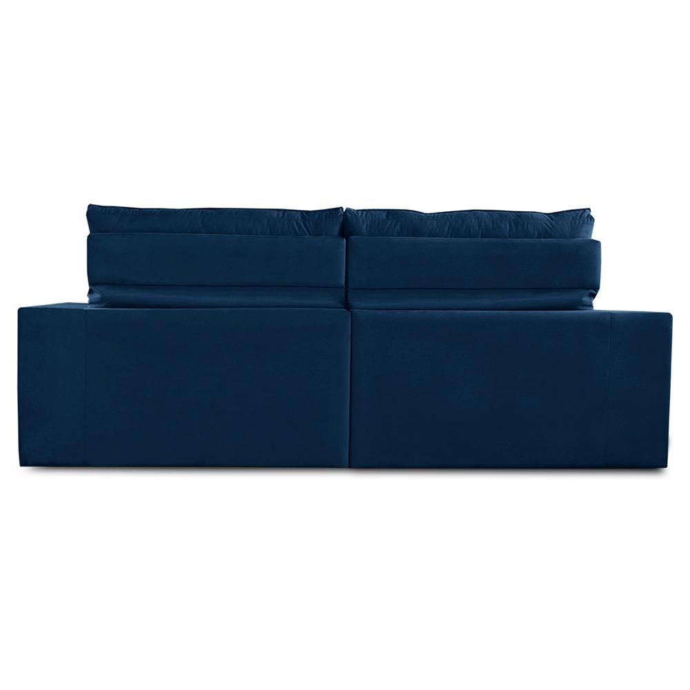 Sofá Retrátil e Reclinável 3 lugares 2,50m com Molas Marcela Suede Azul Adonai Estofados