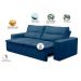Sofá Retrátil e Reclinável 3 lugares com Molas 1,80m Ester Suede Azul Adonai Estofados