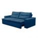 Sofá Retrátil e Reclinável 3 lugares com Molas 1,80m Ester Suede Azul Adonai Estofados