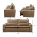 Sofá Retrátil e Reclinável 3 lugares com Molas 1,80m Ester Suede Cappuccino Adonai Estofados
