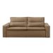 Sofá Retrátil e Reclinável 3 lugares com Molas 1,80m Ester Suede Cappuccino Adonai Estofados