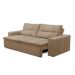 Sofá Retrátil e Reclinável 3 lugares com Molas 1,80m Ester Suede Cappuccino Adonai Estofados