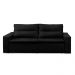 Sofá Retrátil e Reclinável 3 lugares com Molas 1,80m Ester Suede Preto Adonai Estofados
