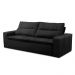 Sofá Retrátil e Reclinável 3 lugares com Molas 1,80m Ester Suede Preto Adonai Estofados