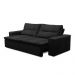 Sofá Retrátil e Reclinável 3 lugares com Molas 1,80m Ester Suede Preto Adonai Estofados