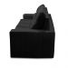 Sofá Retrátil e Reclinável 3 lugares com Molas 1,80m Ester Suede Preto Adonai Estofados