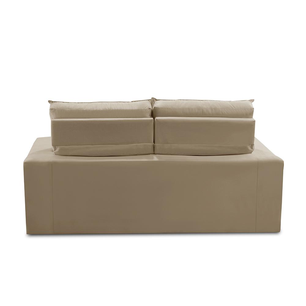 Sofá Retrátil e Reclinável 3 lugares com Molas 1,80m Lais Suede Bege Adonai Estofados