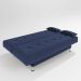 sofá cama 1,80m Íris Suede Azul Adonai Estofados