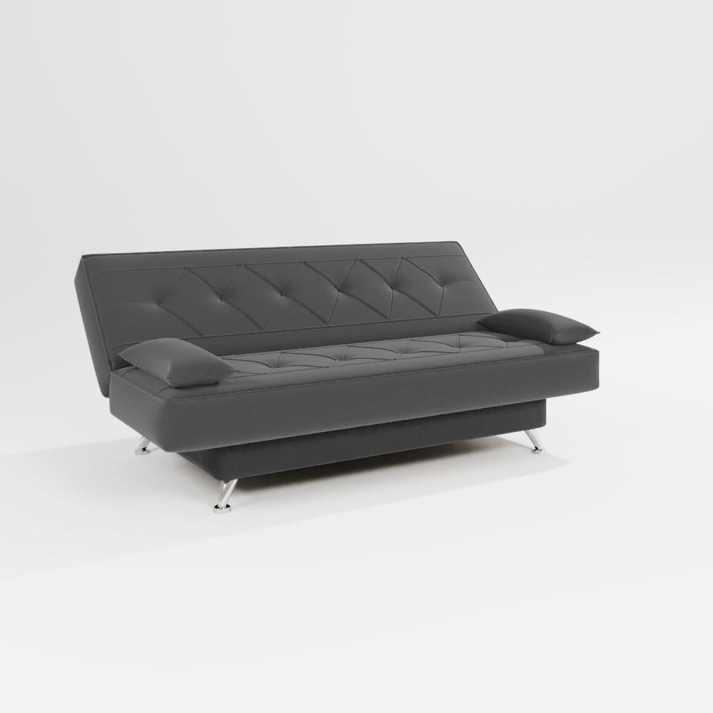 sofá cama 1,80m Íris Suede Cinza Adonai Estofados