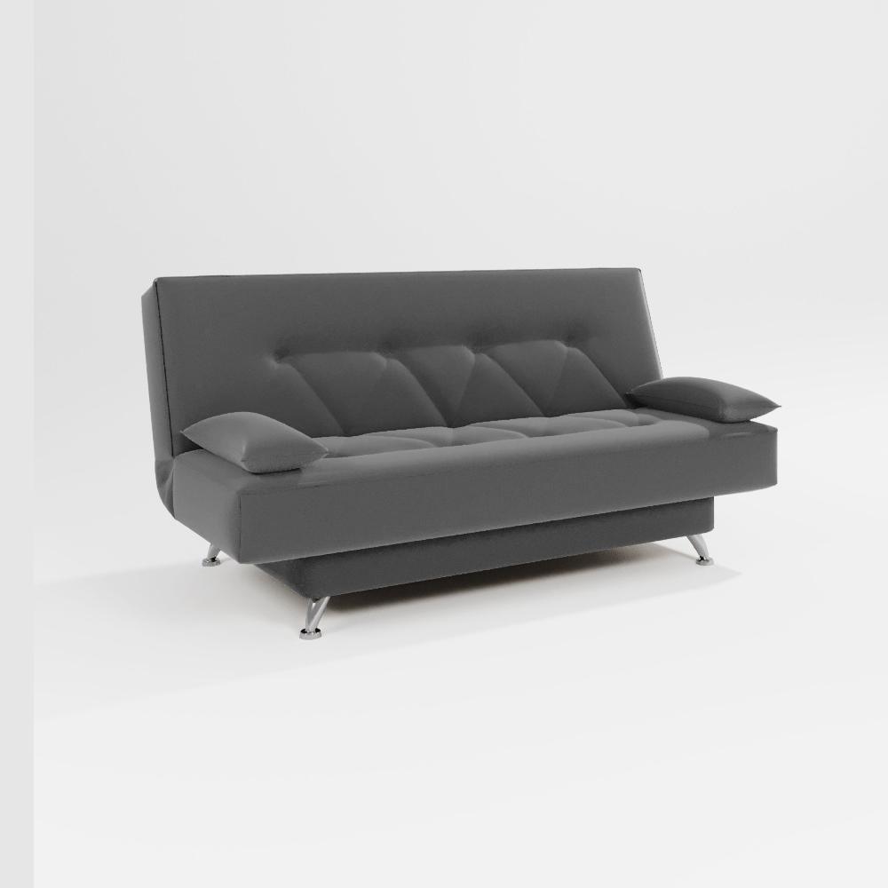 sofá cama 1,80m França Suede Cinza Adonai Estofados