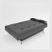 sofá cama 1,80m França Suede Cinza Adonai Estofados