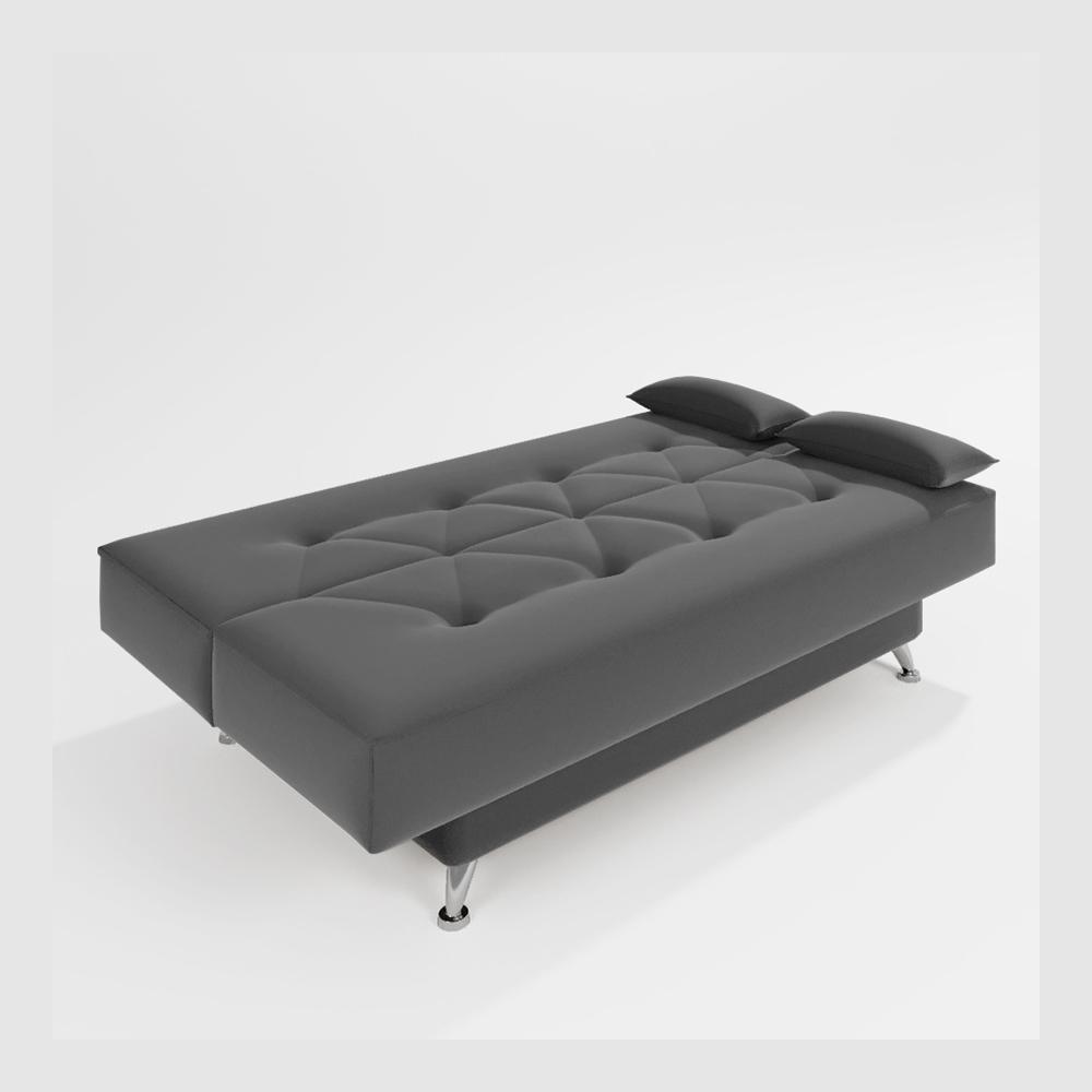 sofá cama 1,80m França Suede Cinza Adonai Estofados