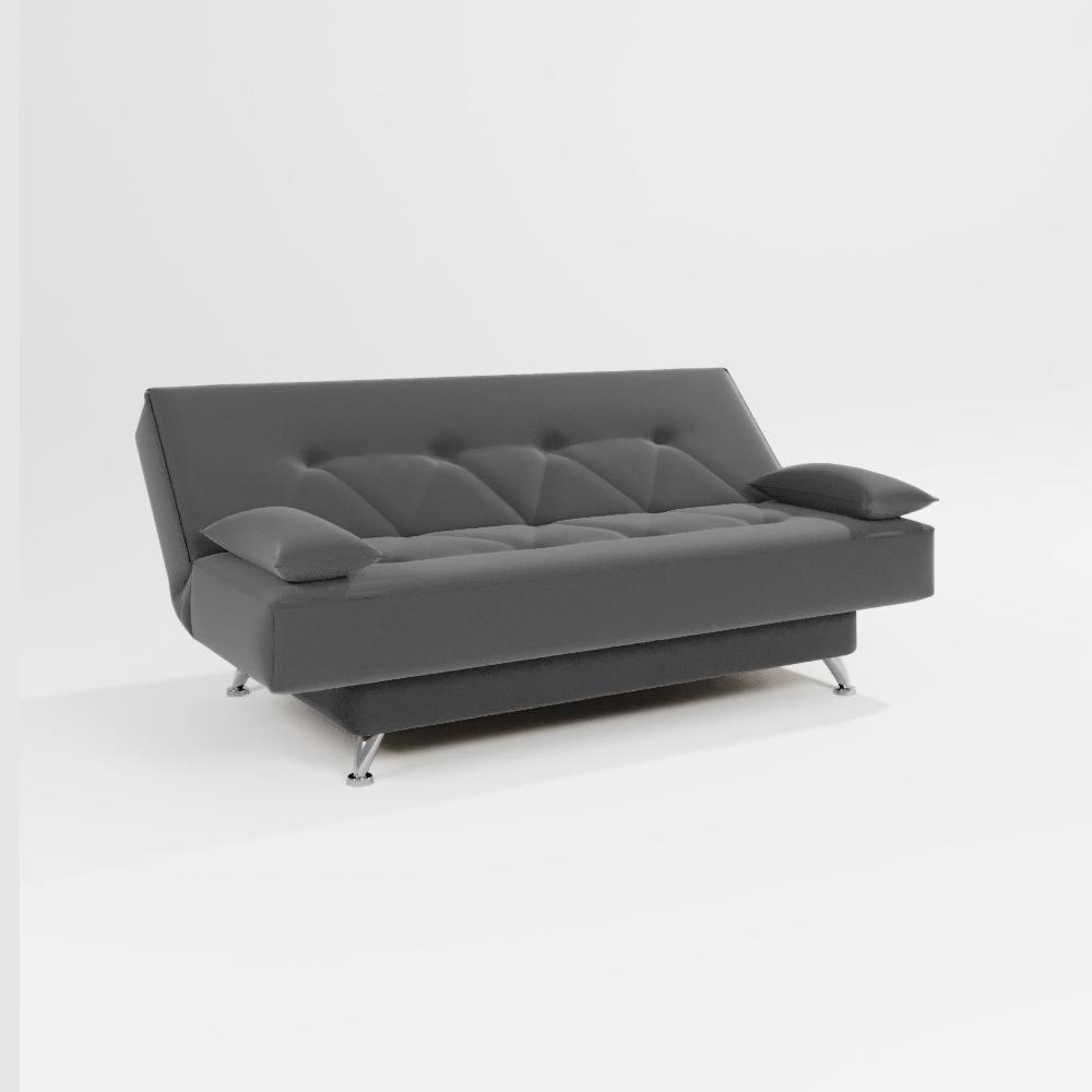sofá cama 1,80m França Suede Cinza Adonai Estofados