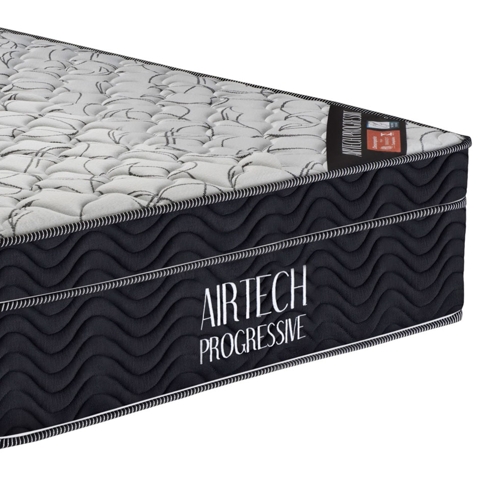 Colchão Solteiro Airtech Molas Nanolastic (29x88x188) Preto