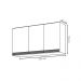 Armário Aéreo 120cm 3 Portas Andréia Cinza - AJL Móveis