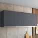 Armário Aéreo 160cm 4 Portas Andréia Cinza - AJL Móveis