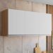 Armário Aéreo Andréia 120cm 3 Portas Amêndoa/Branco - AJL Móveis