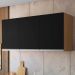 Armário Aéreo Andréia 120cm 3 Portas Amêndoa/Preto - AJL Móveis