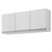Armário Aéreo Andréia 120cm 3 Portas Branco - AJL Móveis