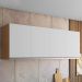 Armário Aéreo Andréia 150cm 4 Portas Amêndoa/Branco - AJL Móveis