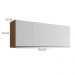Armário Aéreo Andréia 150cm 4 Portas Amêndoa/Branco - AJL Móveis