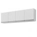 Armário Aéreo Andréia 150cm 4 Portas Branco - AJL Móveis