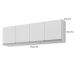 Armário Aéreo Andréia 150cm 4 Portas Branco - AJL Móveis
