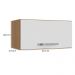 Armário Aéreo Basculante 60cm Amêndoa/Branco - AJL Móveis