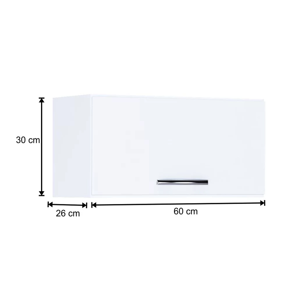 Armário Aéreo Geladeira 60 cm Branco.