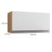 Armário Aéreo Geladeira Andréia 60cm 1 Porta Amêndoa/Branco - AJL Móveis
