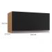 Armário Aéreo Geladeira Andréia 60cm 1 Porta Amêndoa/Preto - AJL Móveis