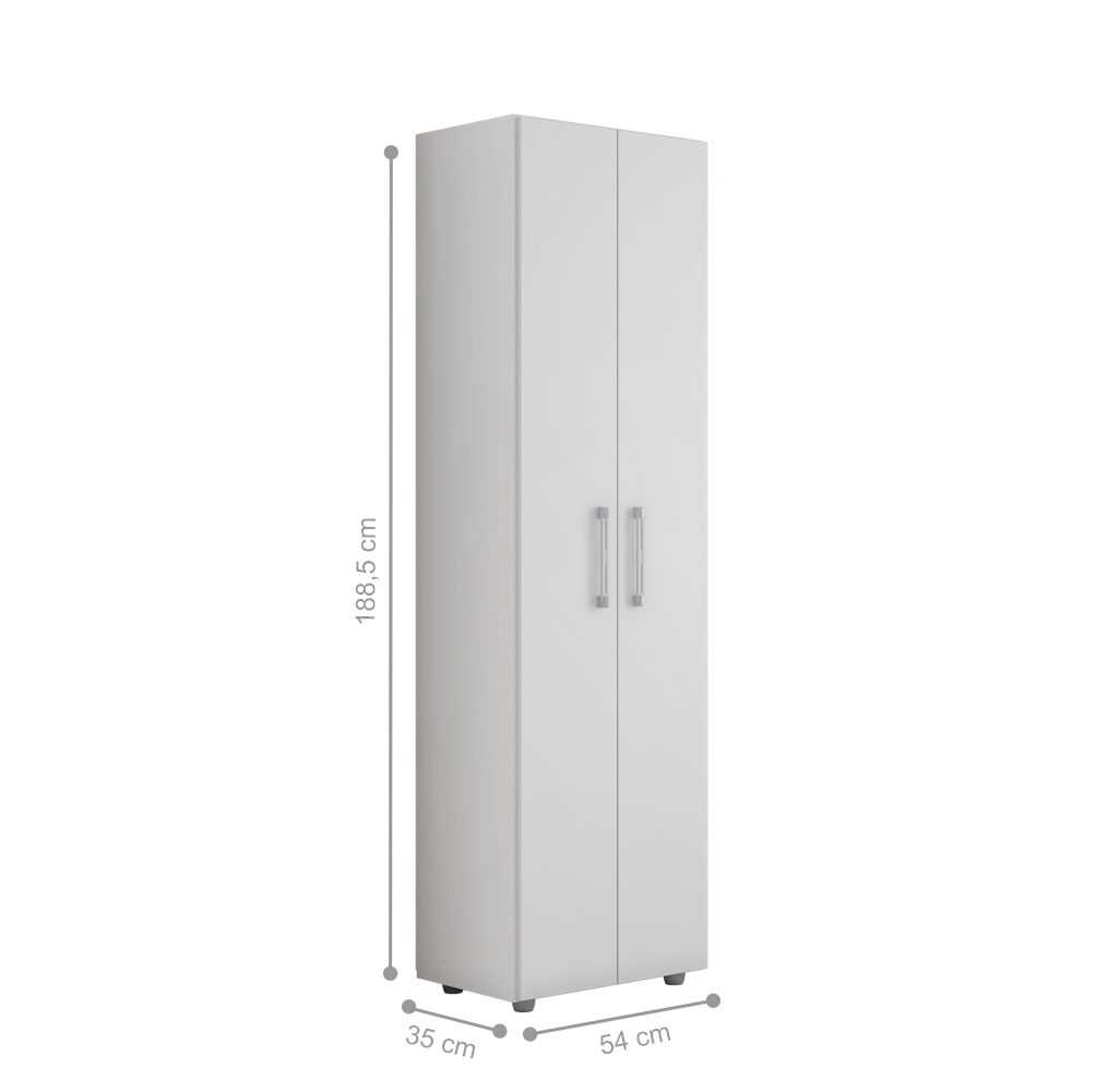 Armário Multiuso Zoey Branco 2 Portas